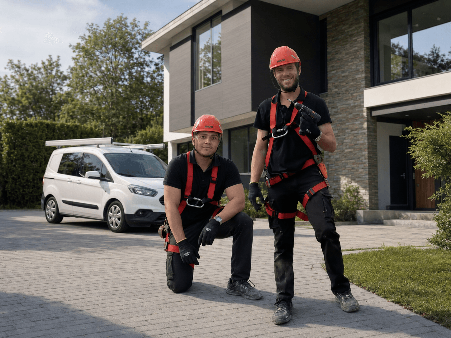 Juan Calvo y Jorge Naranjo, electricistas de RV Instalaciones